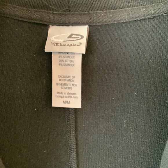 LIKE NEW! Champion Cardigan Sweatshirt Black Size Medium - Picture 4 of 5